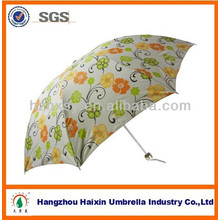 Guarda-chuva de dobramento relativo à promoção de HangZhou com impressão da flor